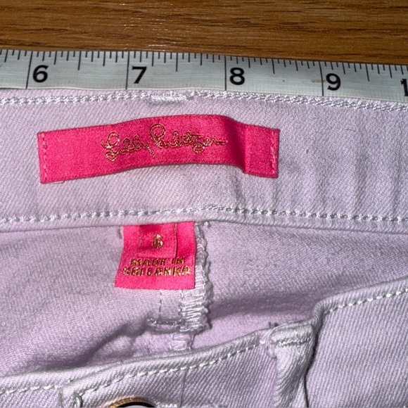 Lilly Pulitzer South Ocean- Sweet Violet Skinny Jeans Lavender Size 6 - Picture 10 of 11